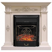 Каминокомплект Royal Flame Derby (белый дуб)+Majestic FX Black